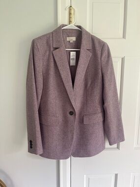 LOFT Lavender-Pink Tailored Wool Blazer